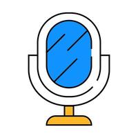 mirror accessory icon color illustration vector