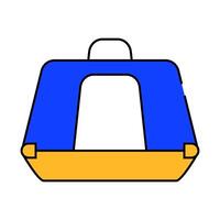 carrying case for cat icon color illustration vector