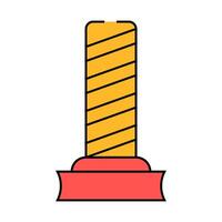 scratch cat accessory icon color illustration vector