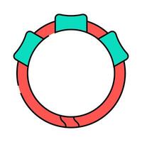 collar with gps tracker for cat icon color illustration vector