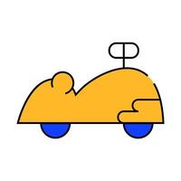 mouse playing toy for cat icon color illustration vector