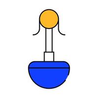 drinking bowl for cat icon color illustration vector