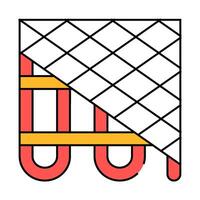floor heating icon color illustration vector