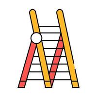 ladder tool icon color illustration vector