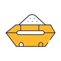 container with construction garbage icon color illustration vector