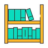 prison library icon color illustration vector