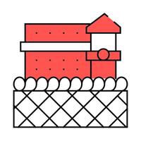 prison building icon color illustration vector