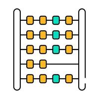 abacus counter icon color illustration vector