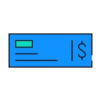 payment check icon color illustration vector