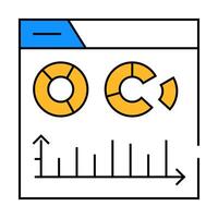 electronic financial report infographic icon color illustration vector