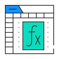 formula and function electronic document icon color illustration vector