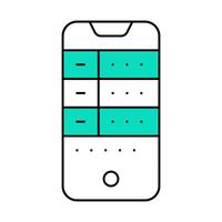gambling phone app icon color illustration vector