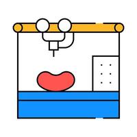 bioengineering printing organs on printer icon color illustration vector