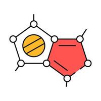 molecular structure icon color illustration vector