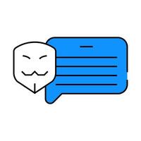 anonymous review icon color illustration vector
