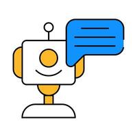 robot astronaut icon color illustration vector