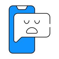 negative review icon color illustration vector