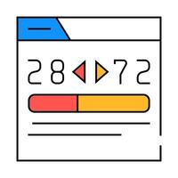 review statistic scale icon color illustration vector