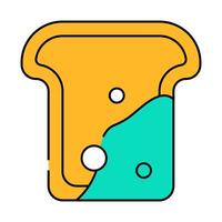 mold on bread icon color illustration vector
