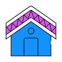 building roof waterproof icon color illustration vector