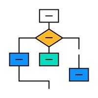 program hierarchy icon color illustration vector