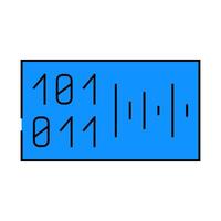 voice binary code icon color illustration vector