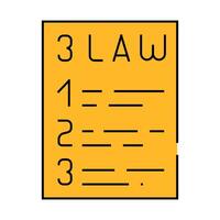 isaac asimov 3 laws of robotics icon color illustration vector