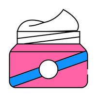 sunscreen cream container icon color illustration vector