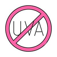 uva crossed out mark icon color illustration vector