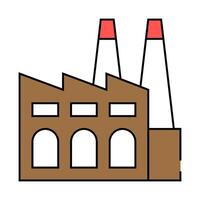 factory environmental pollution icon color illustration vector