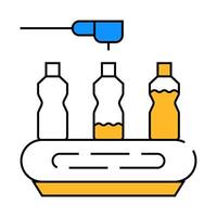 spill conveyor symbol illustration icon color illustration vector