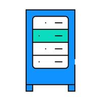 data center server icon color illustration vector
