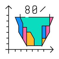 marketing analytics icon color illustration vector