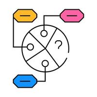 strategy and analysis icon color illustration vector