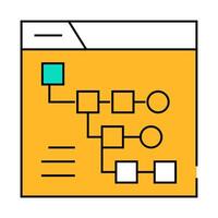 exploratory data analysis icon color illustration vector
