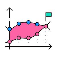 statistical data analysis icon color illustration vector