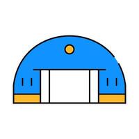 hangar building icon color illustration vector