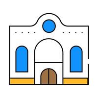 oriental restaurant building icon color illustration vector