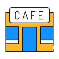cafe building icon color illustration vector