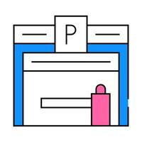 parking building icon color illustration vector