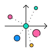 scatter chart icon color illustration vector