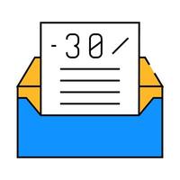 message with discount icon color illustration vector