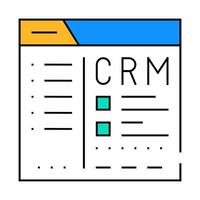 crm web site icon color illustration vector