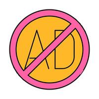advertising block icon color illustration vector