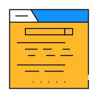web site search icon color illustration vector