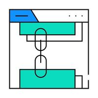 links seo optimization icon color illustration vector