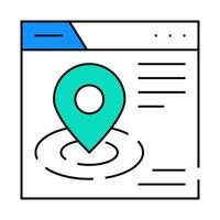 location targeting seo optimization icon color illustration vector