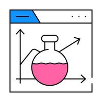 laboratory seo optimization icon color illustration vector