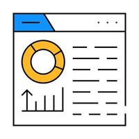 infographic seo optimization icon color illustration vector