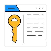 key seo optimization icon color illustration vector